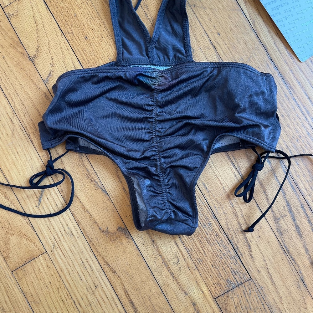 21gs Activewear "Natasha" Pole Swim Bodysuit in Dark Grey - NWT Multiple Sizes - Picture 6 of 10
